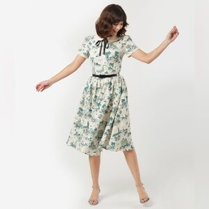 Dapper Day for Tatyana Neverland Toil Print Vintage Dress